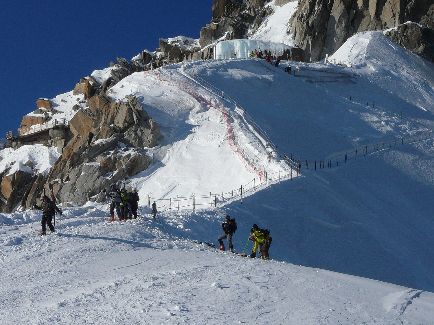L'arête équipée de l'Aiguille du Midi (en hiver seulement)