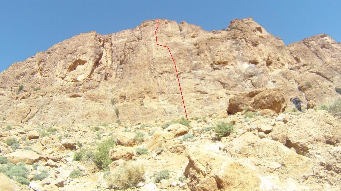 Mur du Scorpion - Tracé Voie du Scorpion
