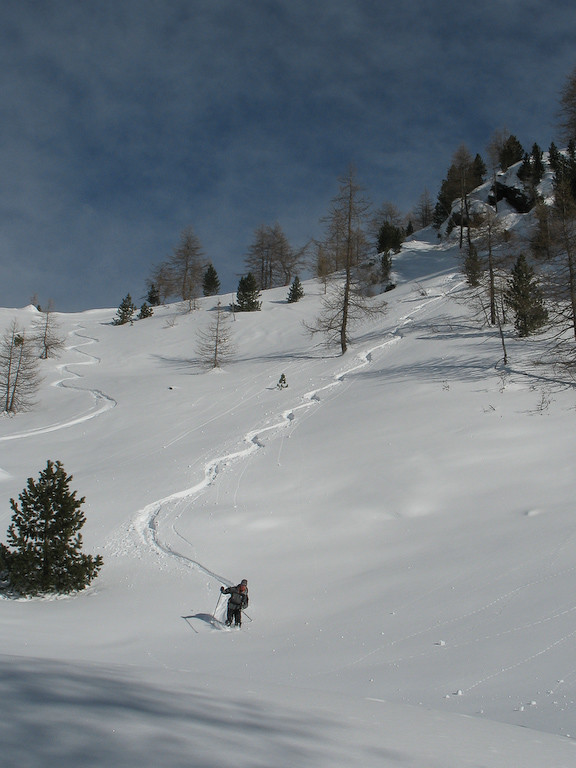Descente en poudre versant N