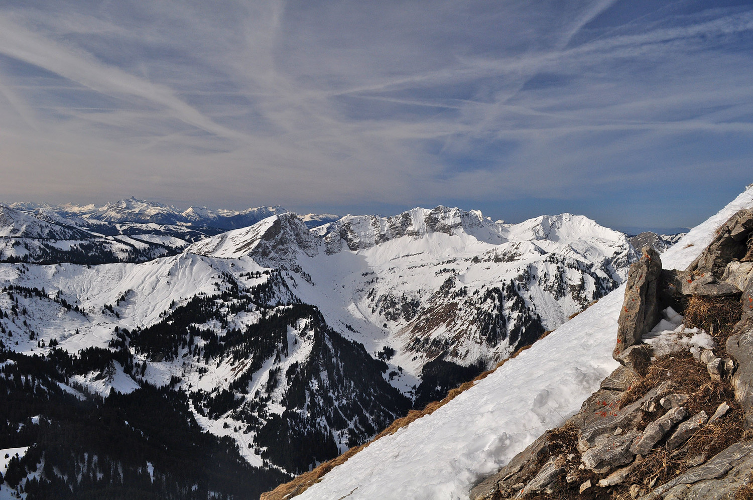Tavaneuse and Cie en passant l'arête de Coicon