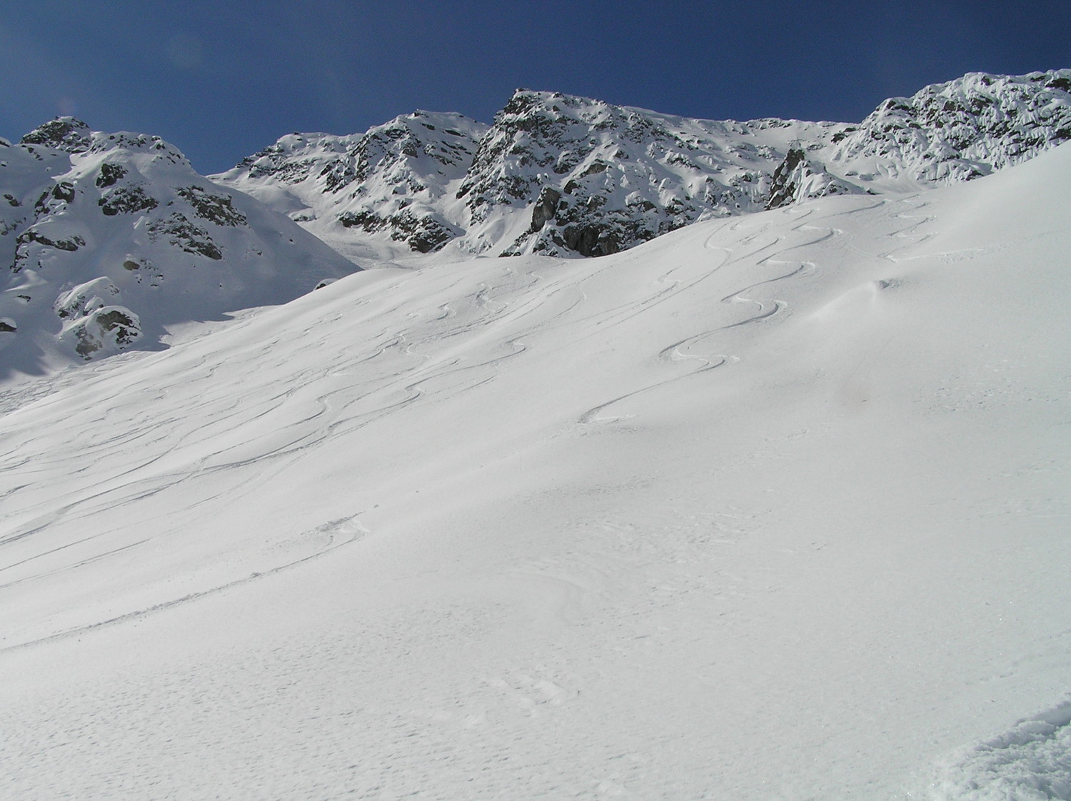 Excellentes conditions par le glacier du Métail