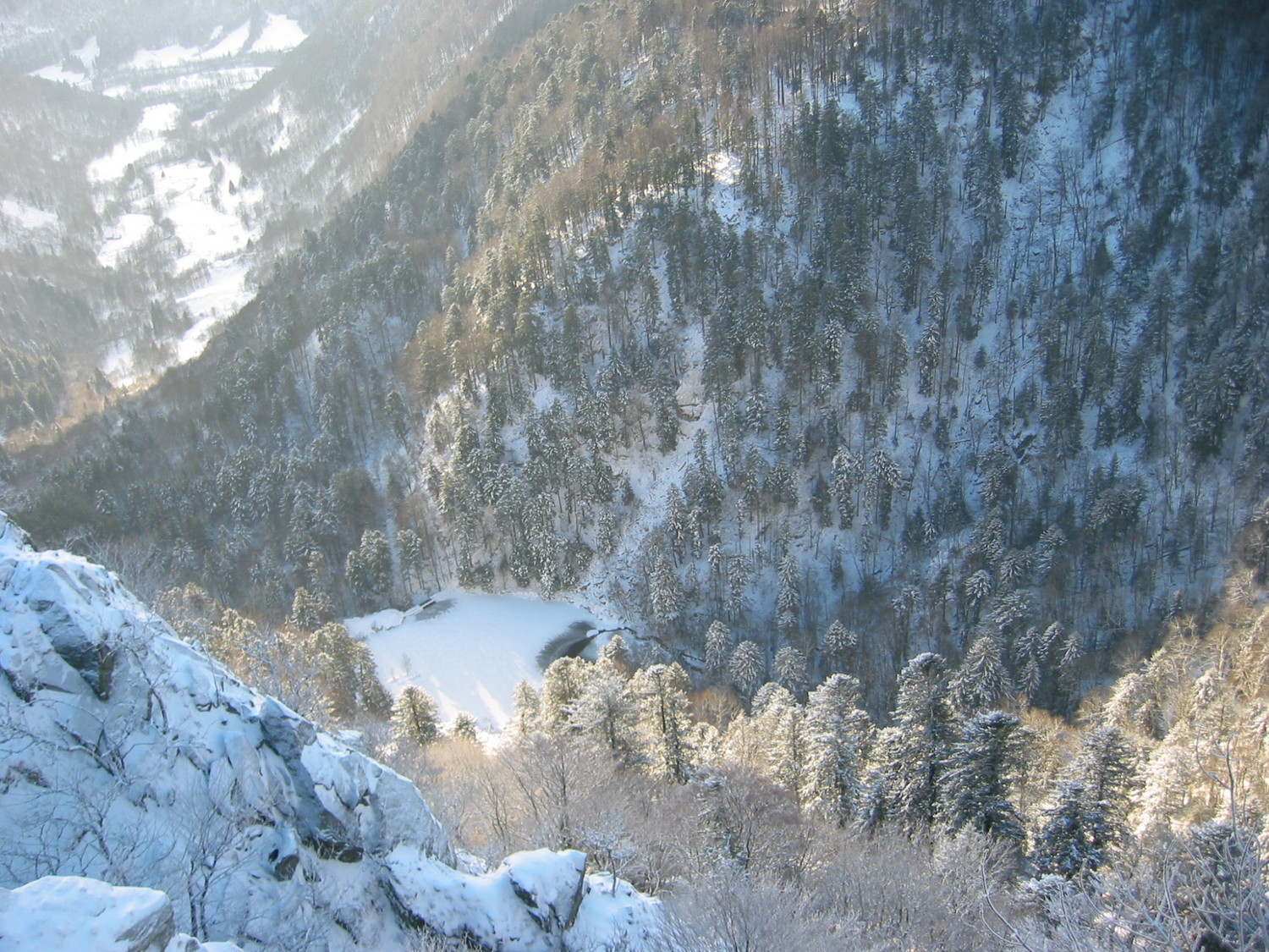 Lac de Fischboedle depuis l'arête des Spitzkopf
