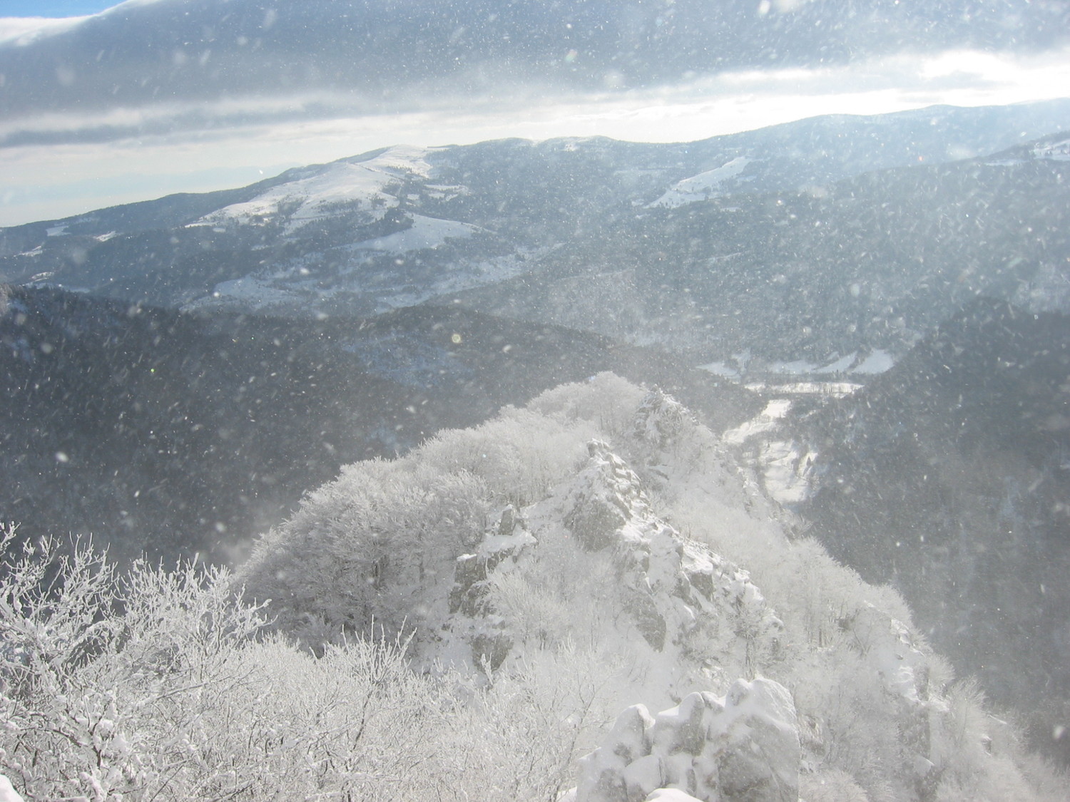 Vent et neige sur les Spitzkopf