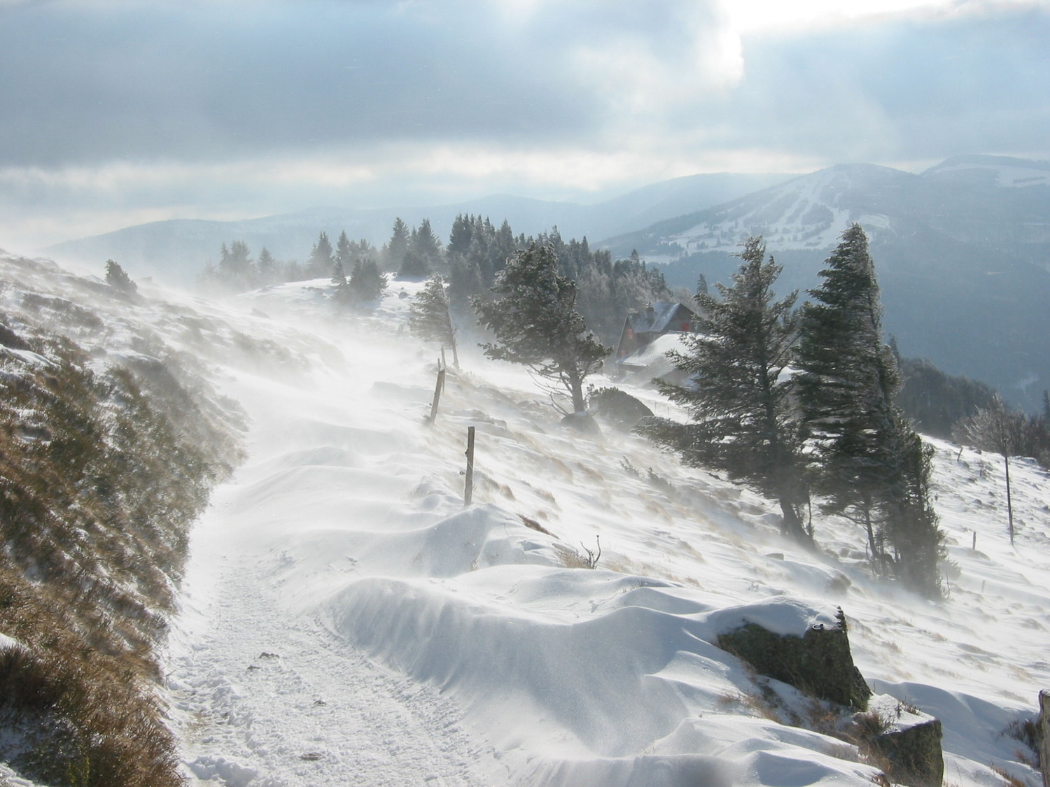 Vent en descendant vers l'auberge du Shiessroth