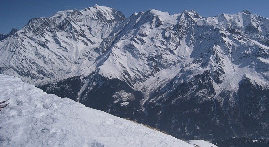 Tête de la Combaz - massif du Mt. Blanc vu depuis sommet