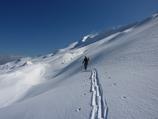 Salendo la Tambura.La Carcaraia.Sullo sfondo la vetta
