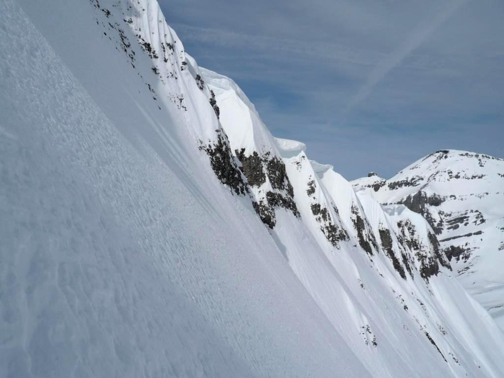 Les corniches qui garnissent la crête N et coup d'oeil sur le grain de sarrasin et le Tenneverge