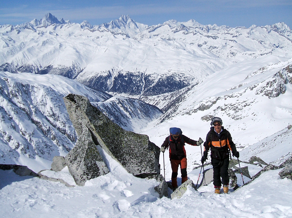 arrivo in vetta al Chüebodenhorn