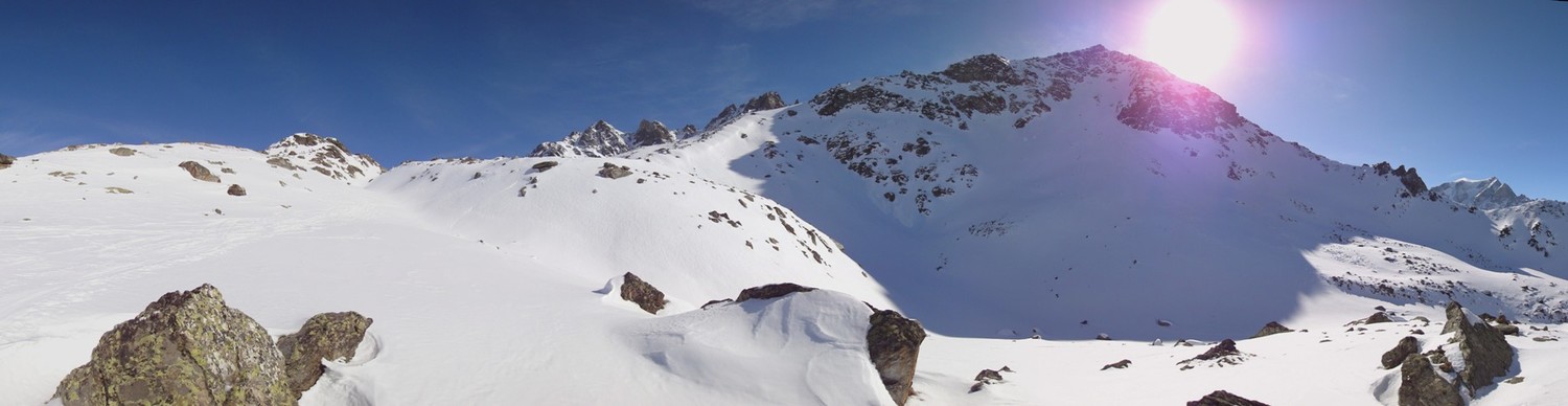 Combe de Challand, sous le sommet du Beaufort