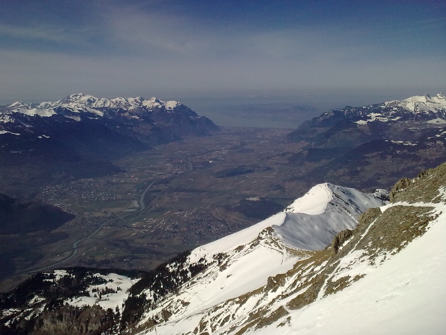 Du col vue sur le Chabais et bassin lémanique