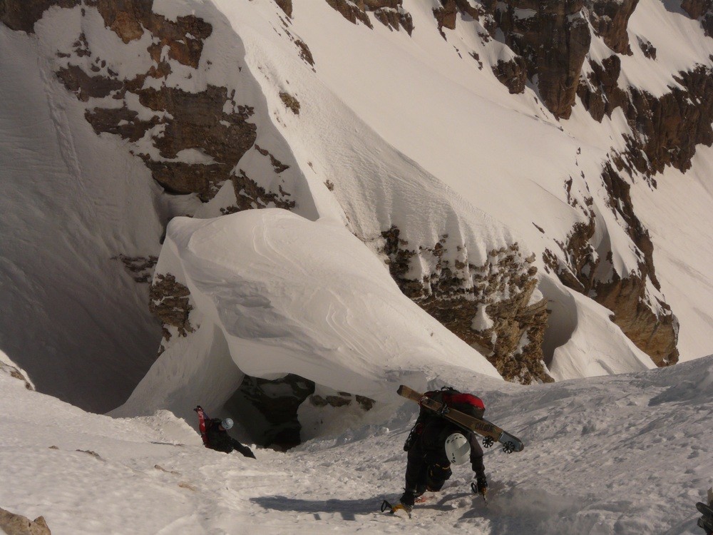 Above the cornice