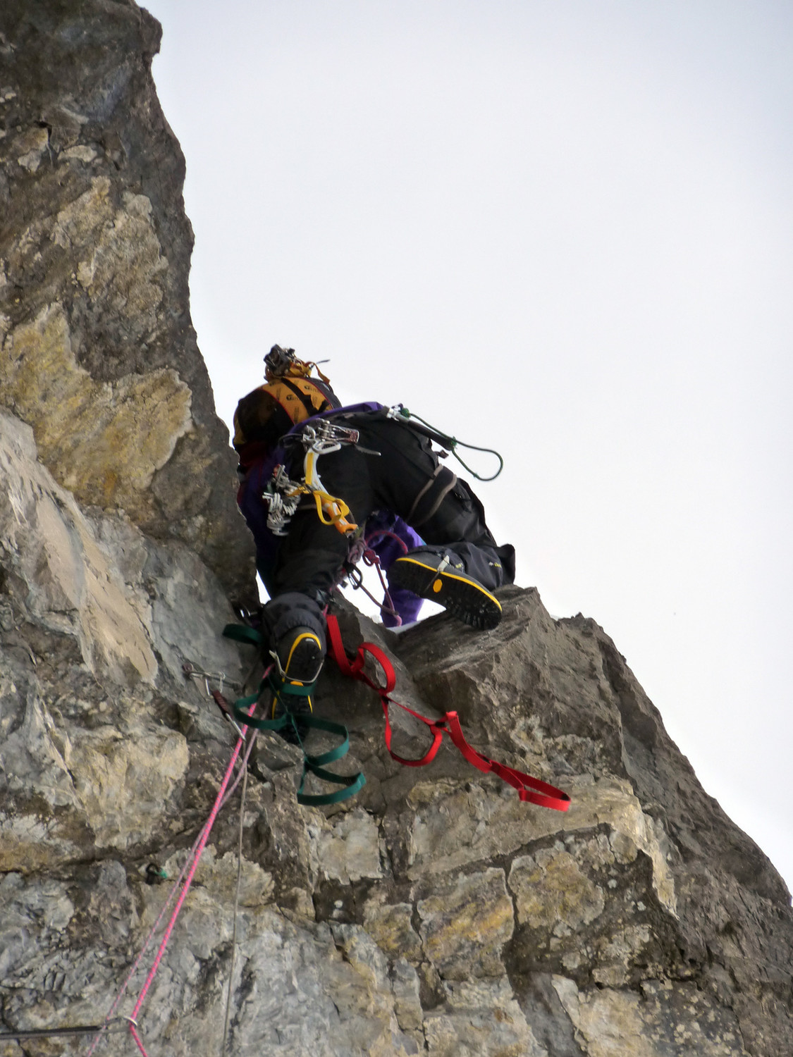 Cirque de Gavarnie - Aloïs - L1 réta délicat suite au "mini-toit"