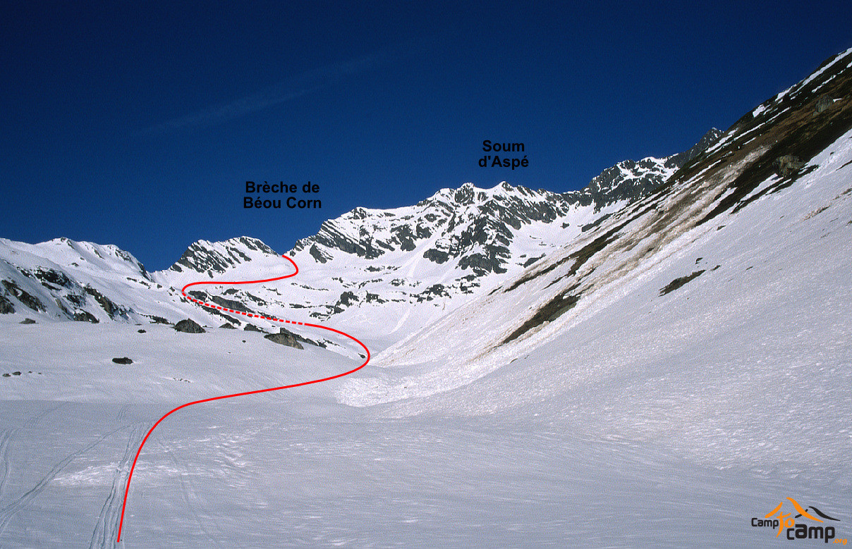 Brèche de Béou Corn : vallée d'Aspé