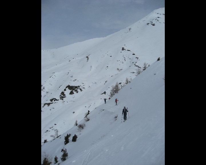 Traversée en direction de l'alpage du Coeur