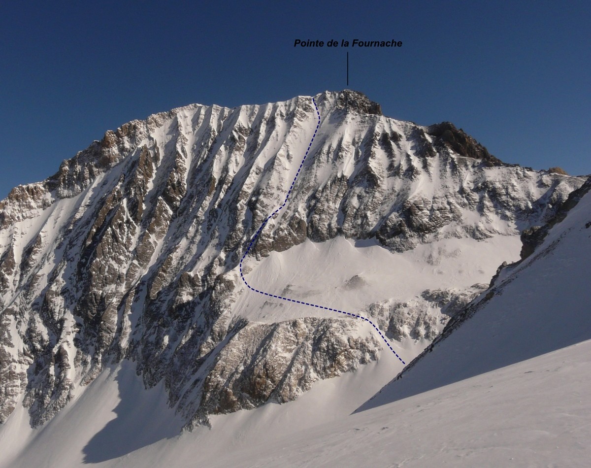 Pointe de la Fournache - Couloir NW (itinéraire ski-alpi)