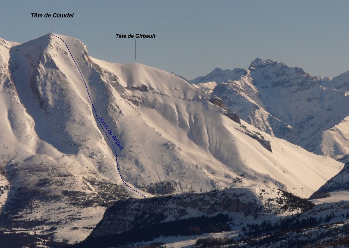 Tête de Claudel - Ravin de Brûlant (itinéraire ski)