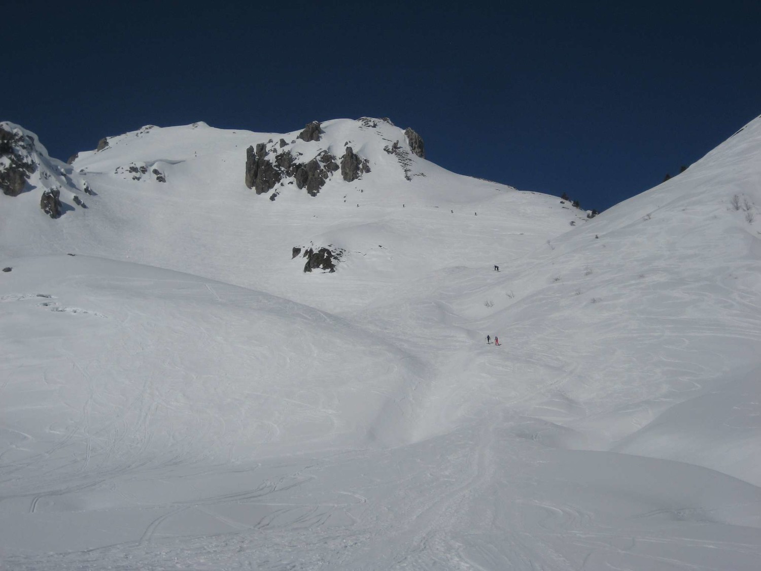 Pte de Chalune encadrée par le Col de Foron et le Col de Chalune