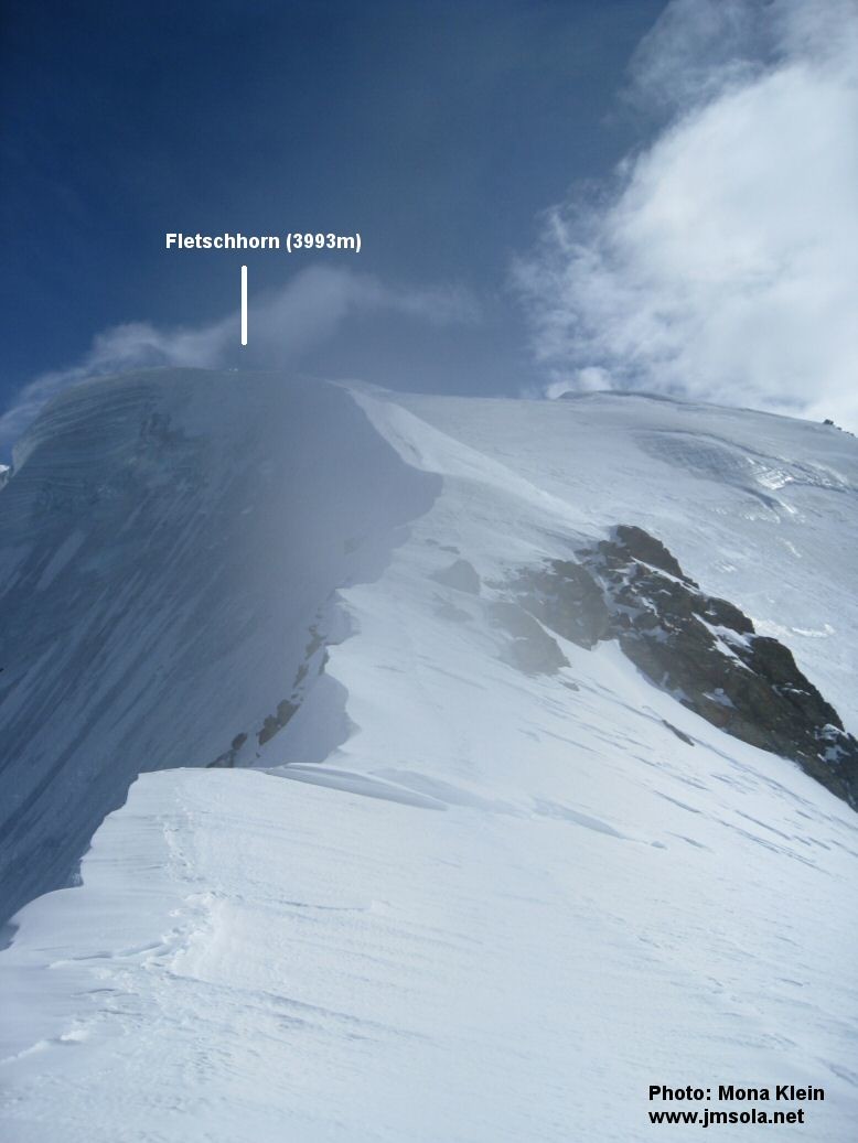 L'arête SO du Fletschhorn