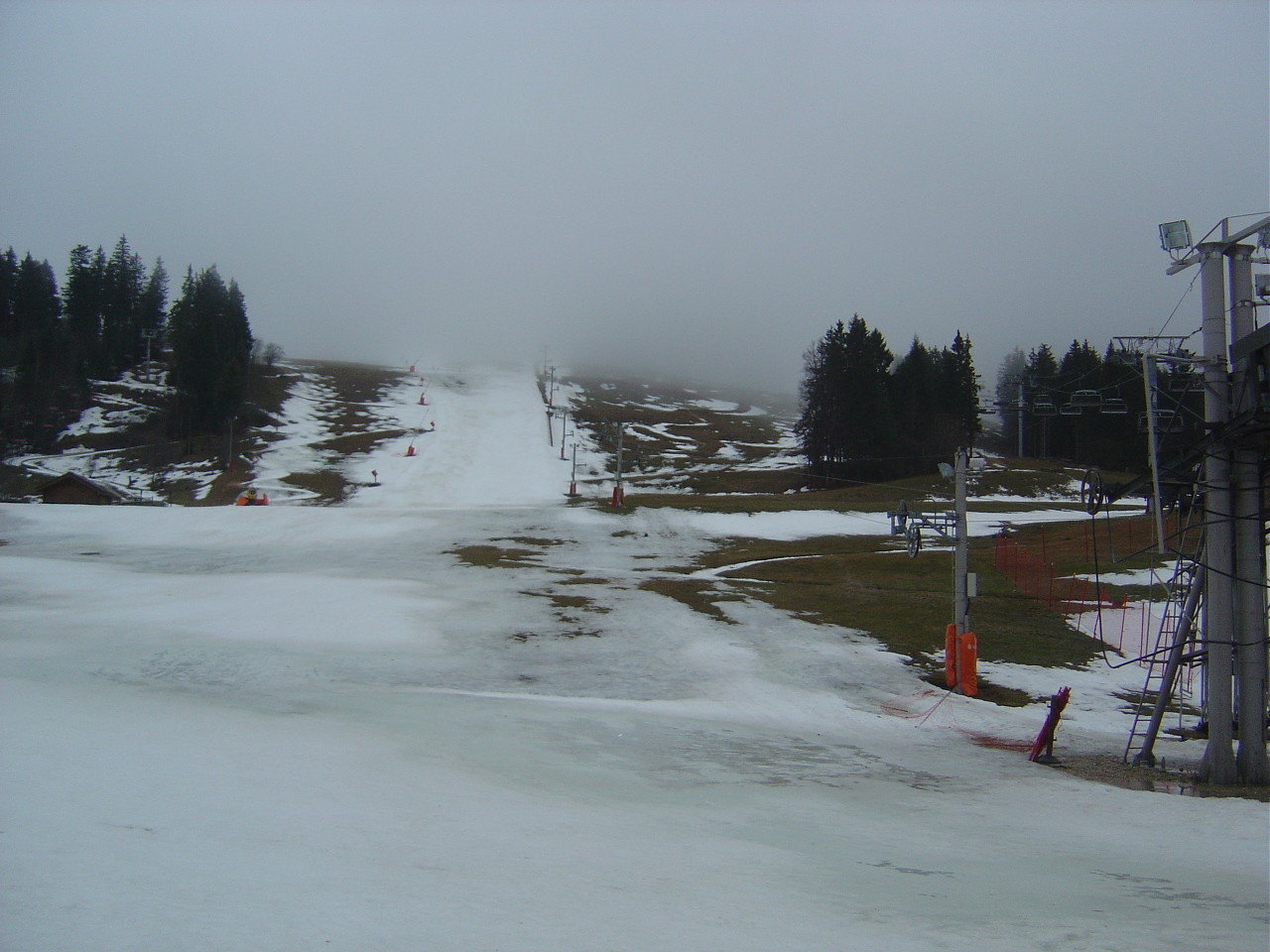 Bas des pistes de Métabief.