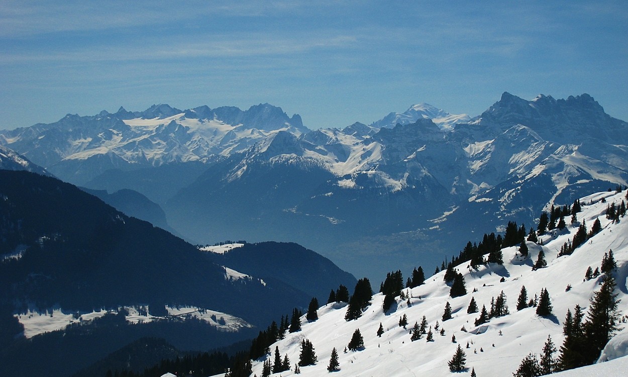 Massif du Mont-Blanc et Dents du Midi