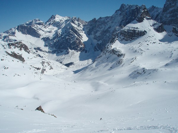descente dans un paysage magnifique