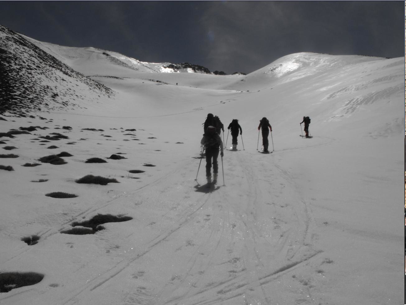On chausse enfin les skis vers 2900m