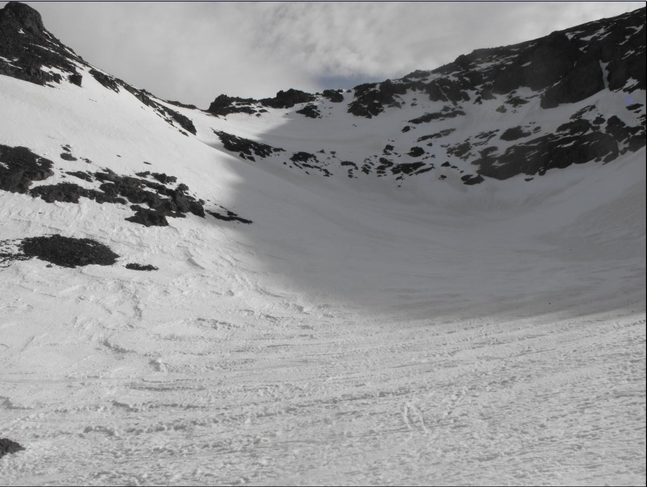 Dernière pente avant l'arête sommitale