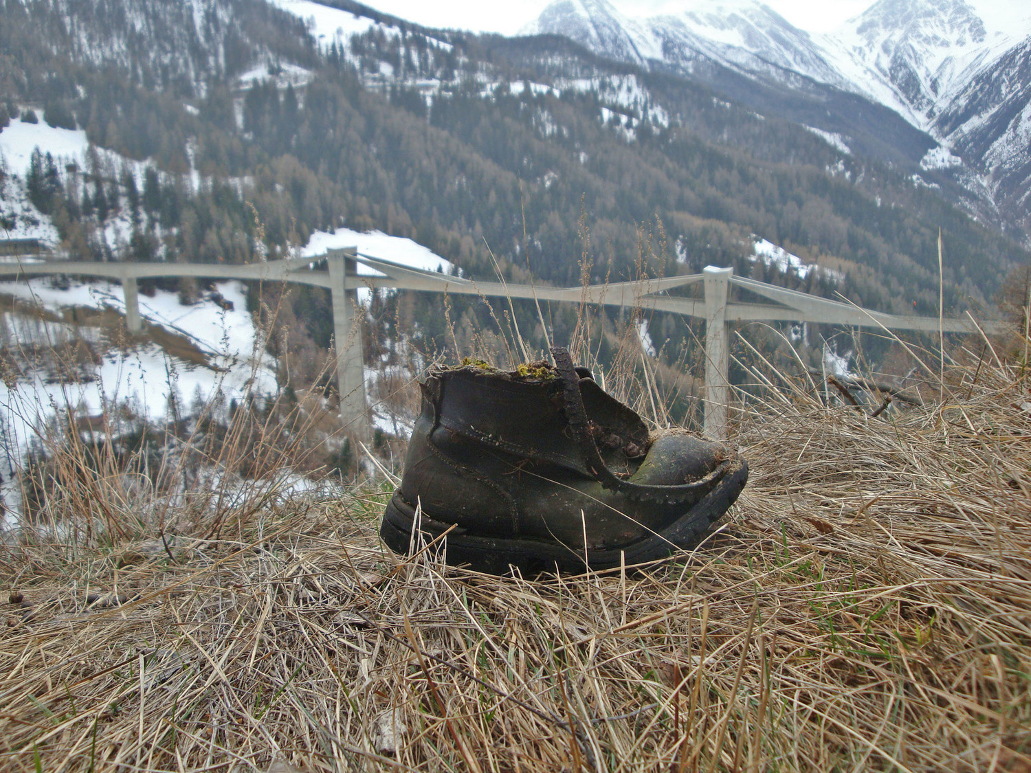 Ancien bisse de Hasleri: chaussure militaire de guerre de 14/18