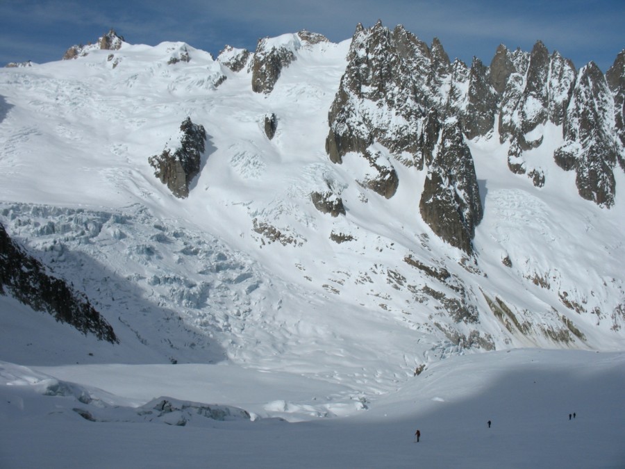 Brèche Puiseux - Montée sur le glacier des Périades