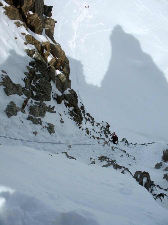 Brèche Puiseux - Le rappel de 50 m