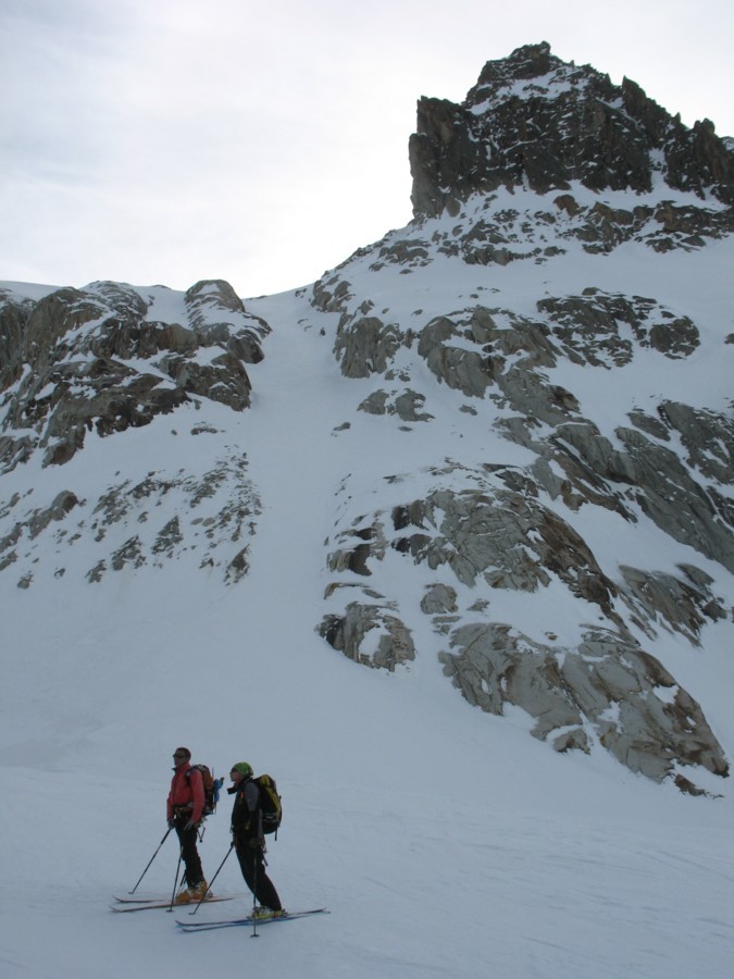 Brèche Puiseux - Couloir final pour rejoindre le glacier de Leschaux