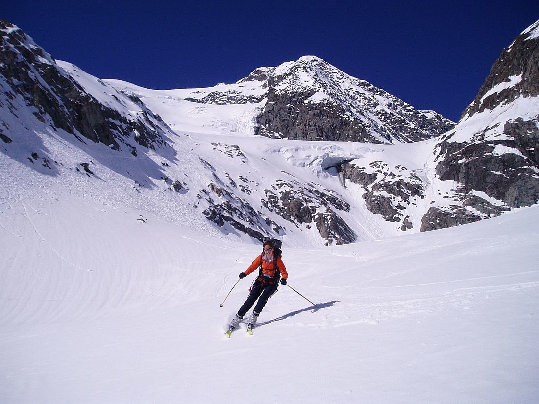 Grand Bec 2004 : Tout le parcours Glacière en un coup d'oeuil avec le fameux verrou à 2650m env