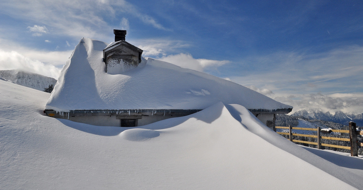 Le chalet de La Chau en habits d'hiver