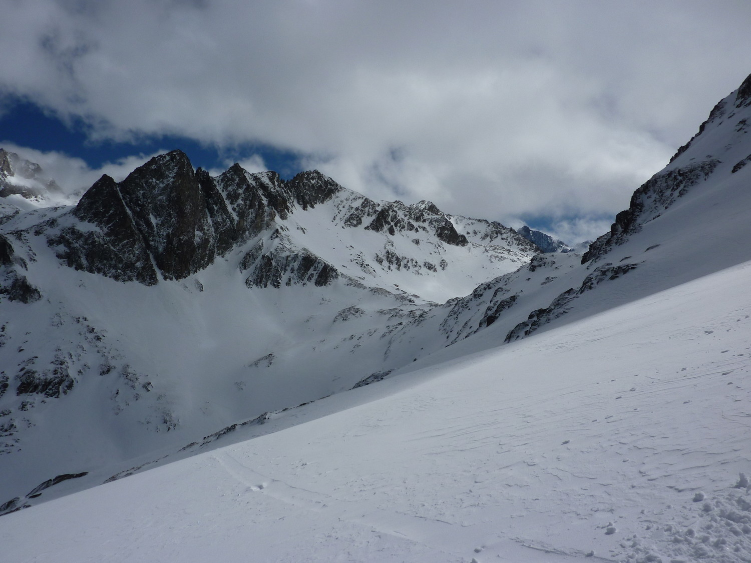 le col de Rabiet vu des pentes du Mont Arrouy