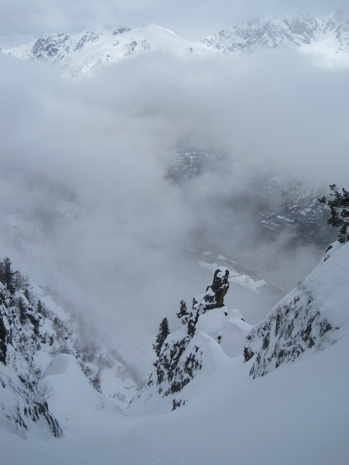 Vers 2000m, les nuages arrivent