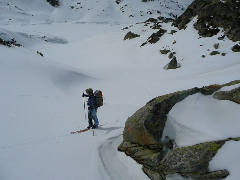 Courte remontée au dessus du lac Tort de Rius