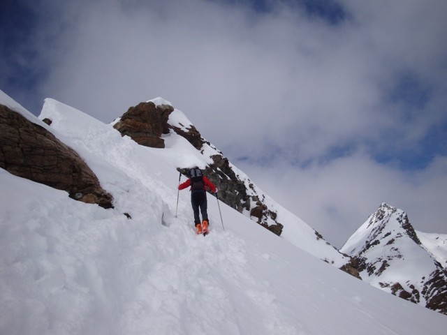 Salendo al Egghorn, il Silvretta sullo sfondo