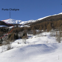 Punta Chaligne depuis Buthier (Val d'Aoste)