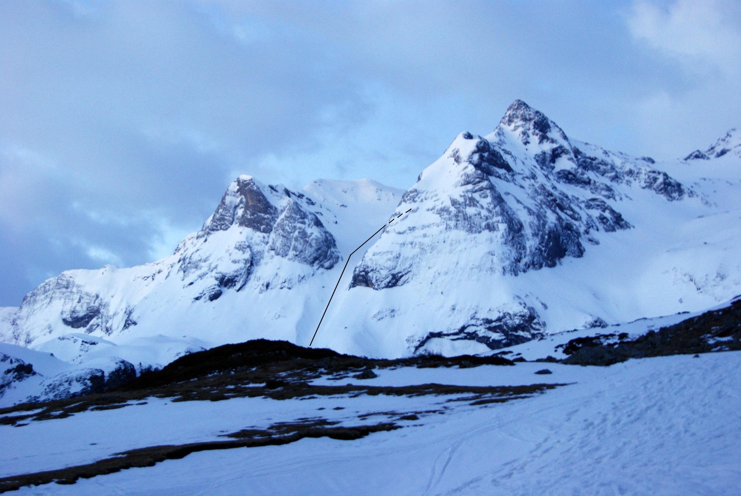 Couloir du ruisseau du Gabiedou - Acces Gabiedou ou Pic Bouneu