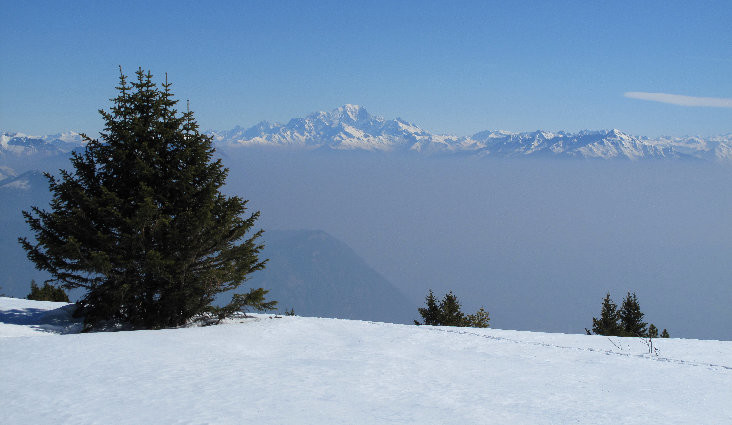 Le Mont Blanc au loin