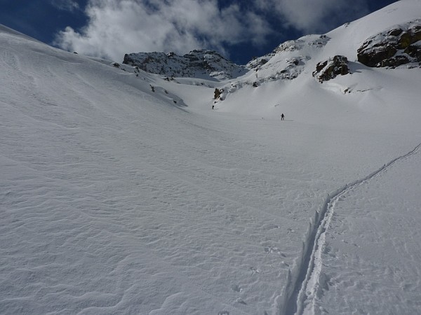 Salendo al Pizzo del Ramulazz, il tratto di vallone sopra l'alp Remolasch