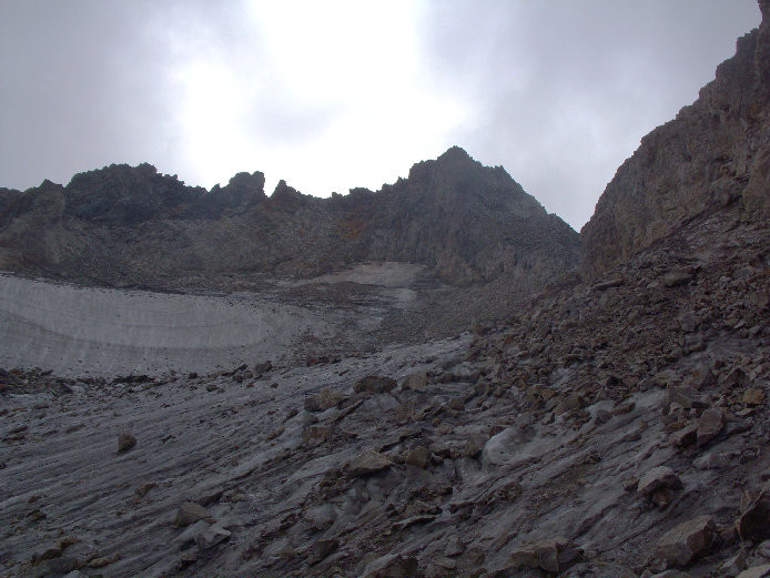 Ambiance très sinistre sur le glacier de Celliers