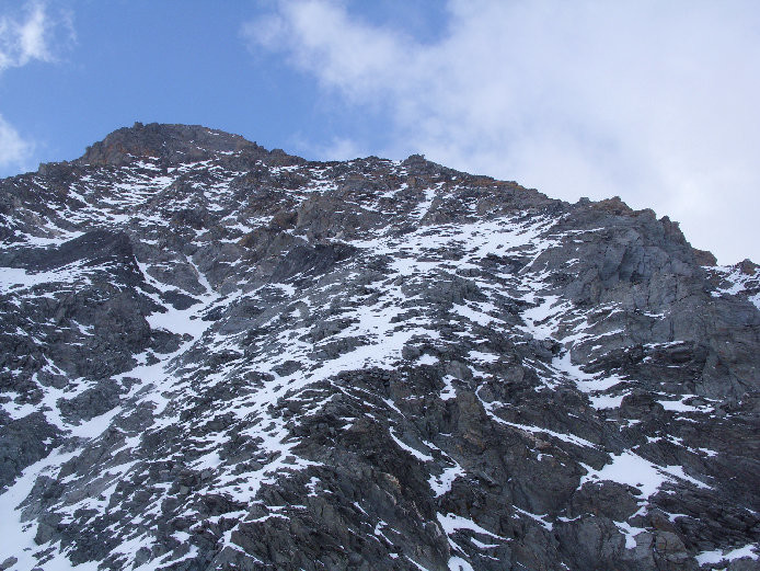 Le haut de l'arête