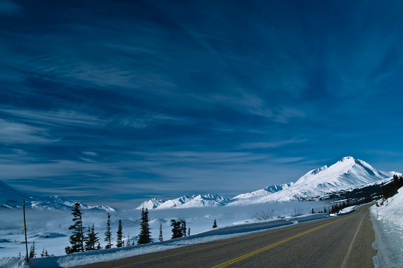 Fraser Peak face SE vue depuis la South Klondike Highway