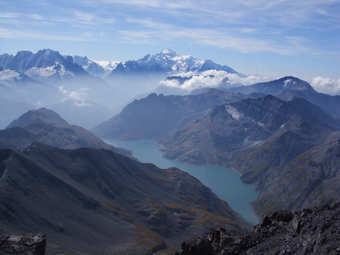 Panorama vers le Mont Blanc