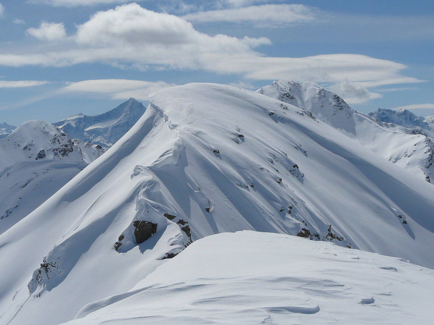 la Mont Flassin depuis l'antécime des skieurs à 2766m