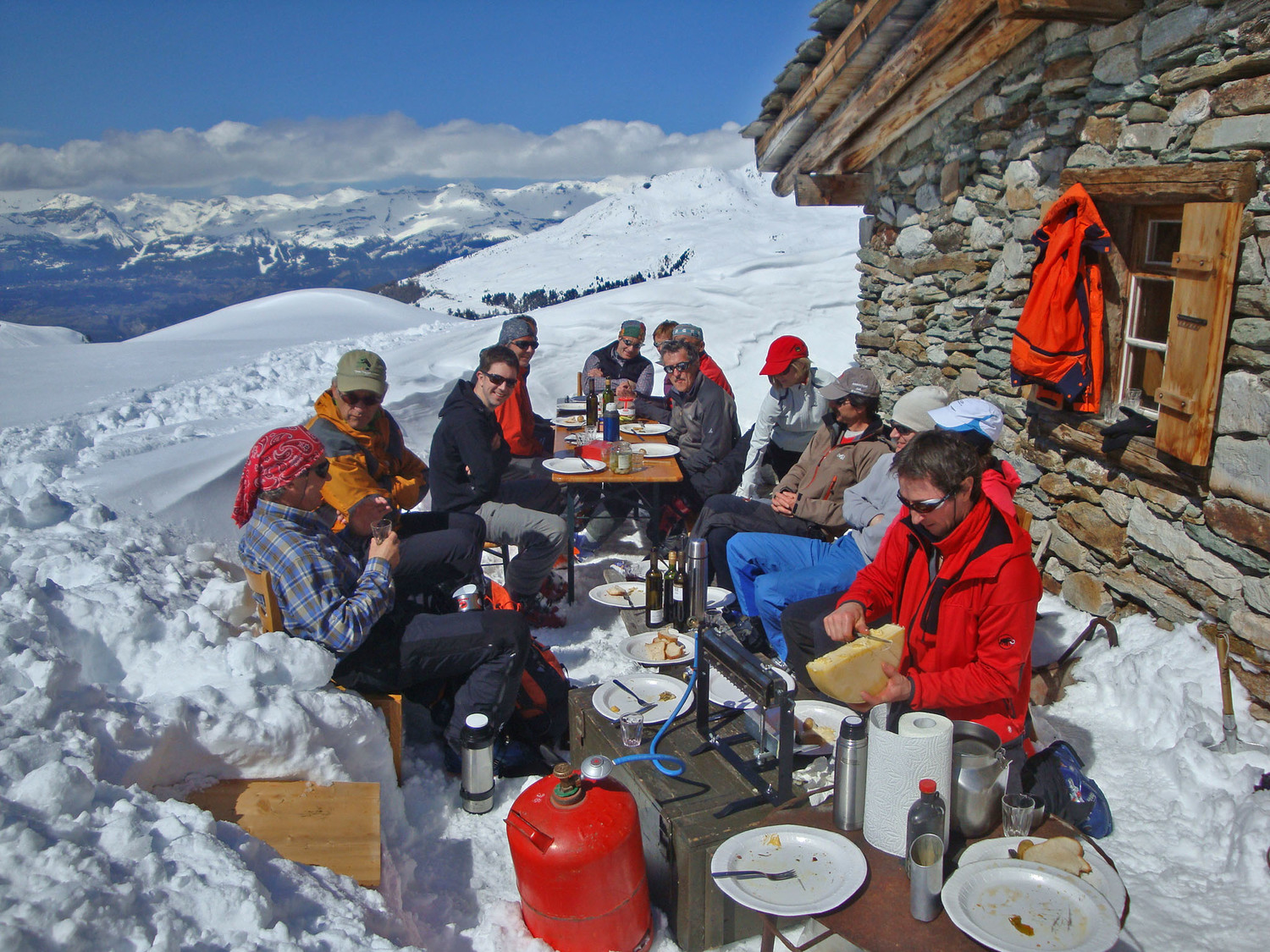Raclette chez Jean à Vijivi 2442m.