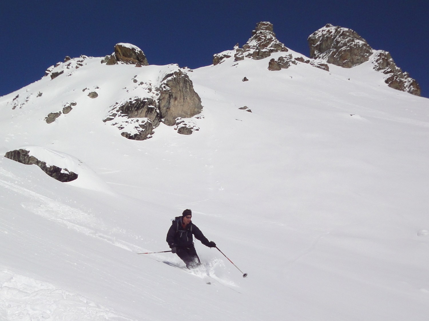 Descente sous les Crosayes