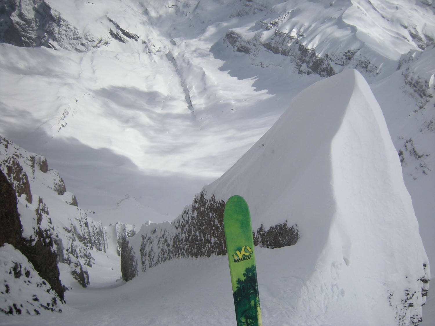 Dent de Barme. Couloir ENE. Mmh, tout ça pour moi!