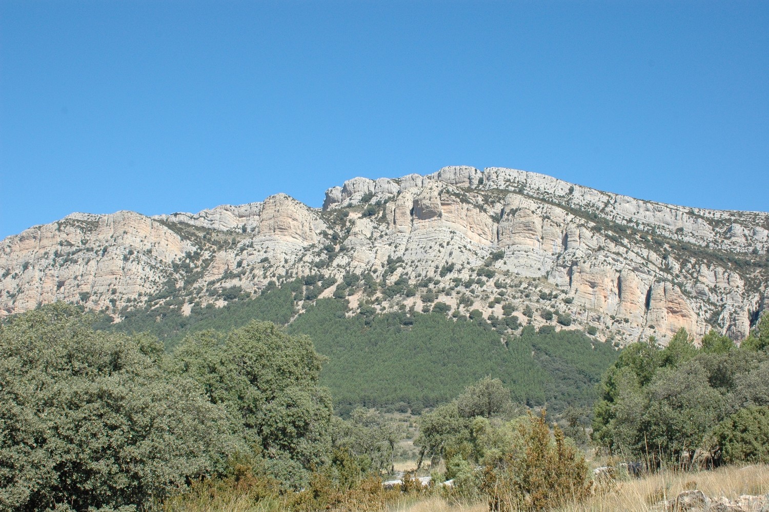 La cara S de la sierra de Montsec d'Ares (Cataluña)